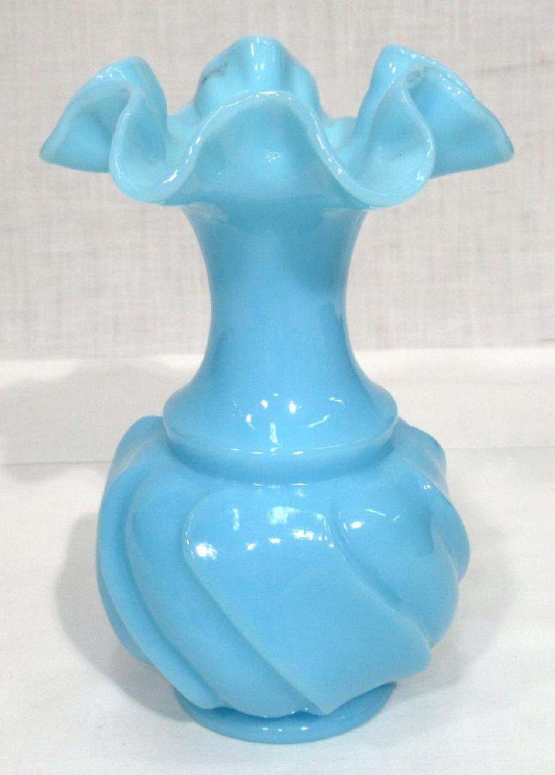 Vict. Blue Opaline Vase (1 of 2)