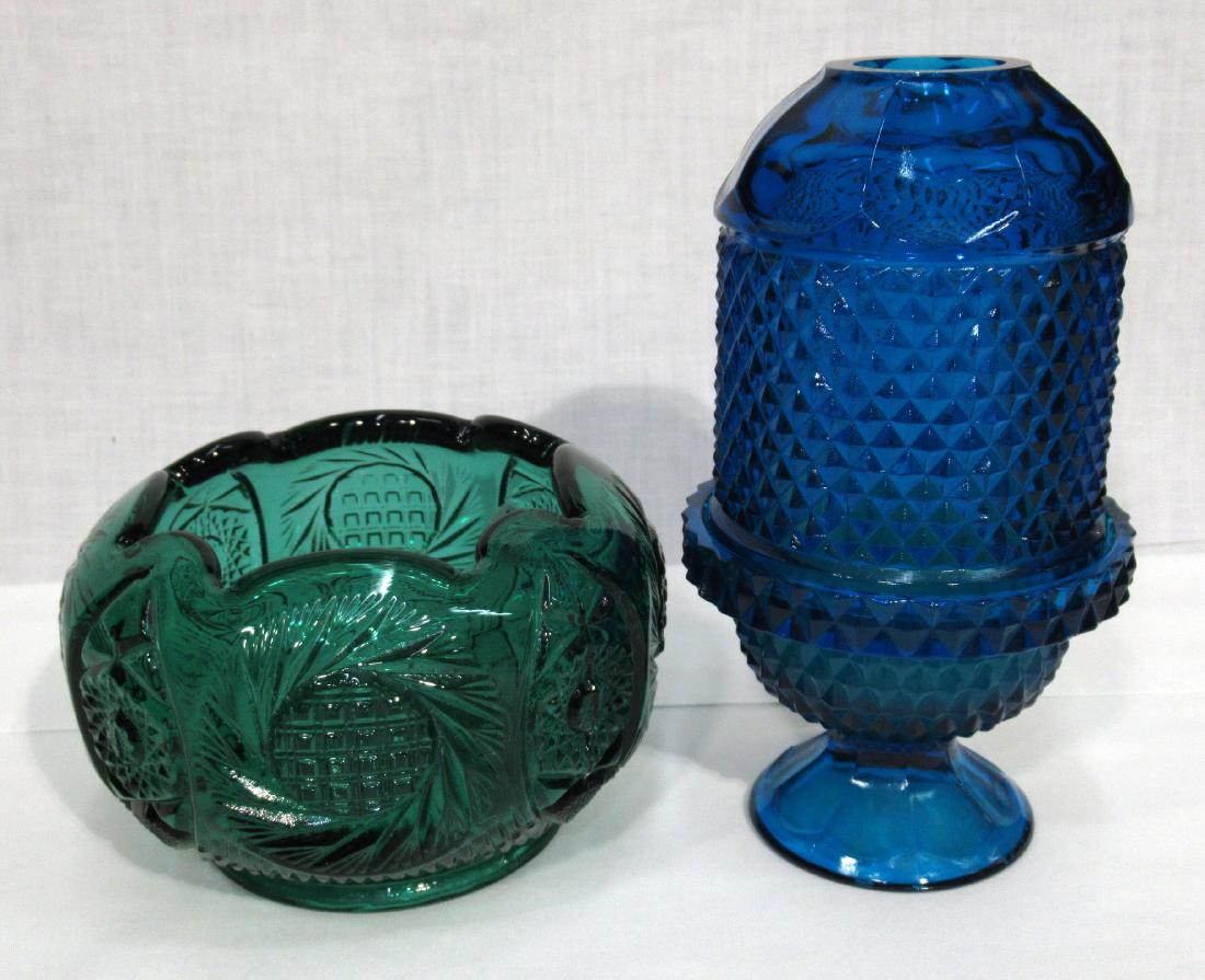 Fenton Rose Bowl & Fairy Lamp (1 of 3)