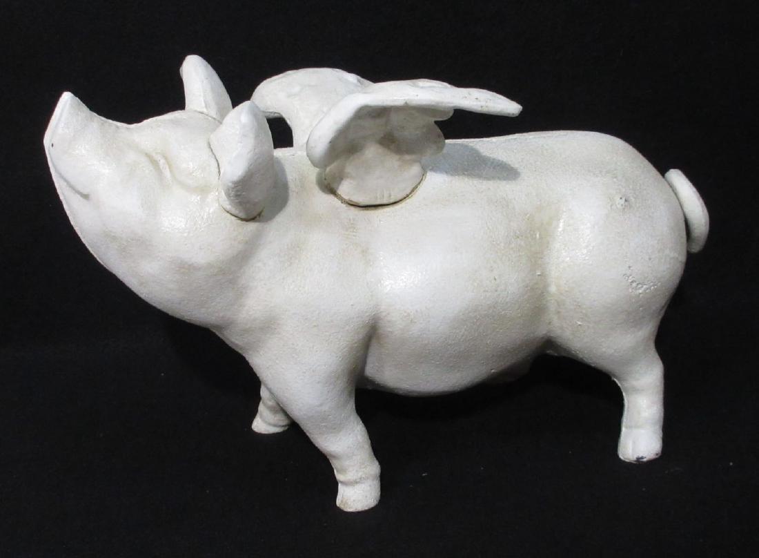 C.I. "When Pigs Fly" Bank/Doorstop: 8 1/2"T x 12"L x 6 1/2"w
