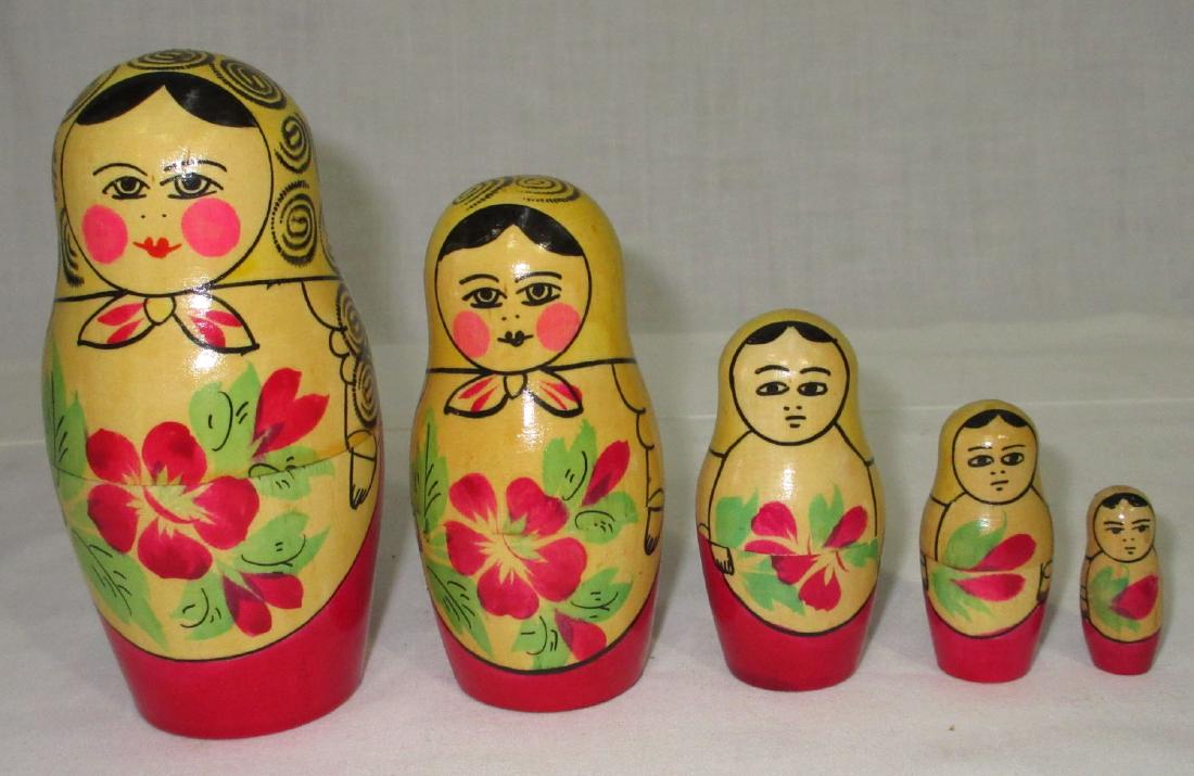 Wooden Nesting Doll Set: 1" - 4 3/4"T