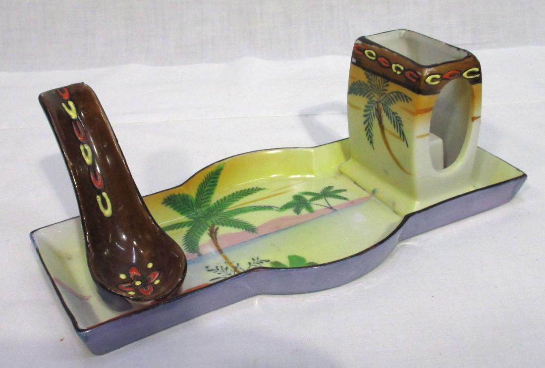 Nippon Match & Pipe Holder: 3"T x 8" x 4"