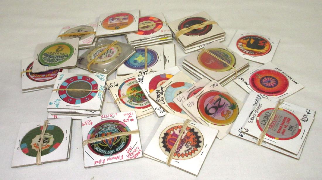42 Various Casino Poker Chips: 42pc