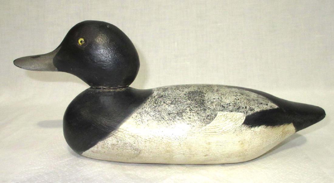 Mason Duck Decoy: 13 1/2"L, has been touched up