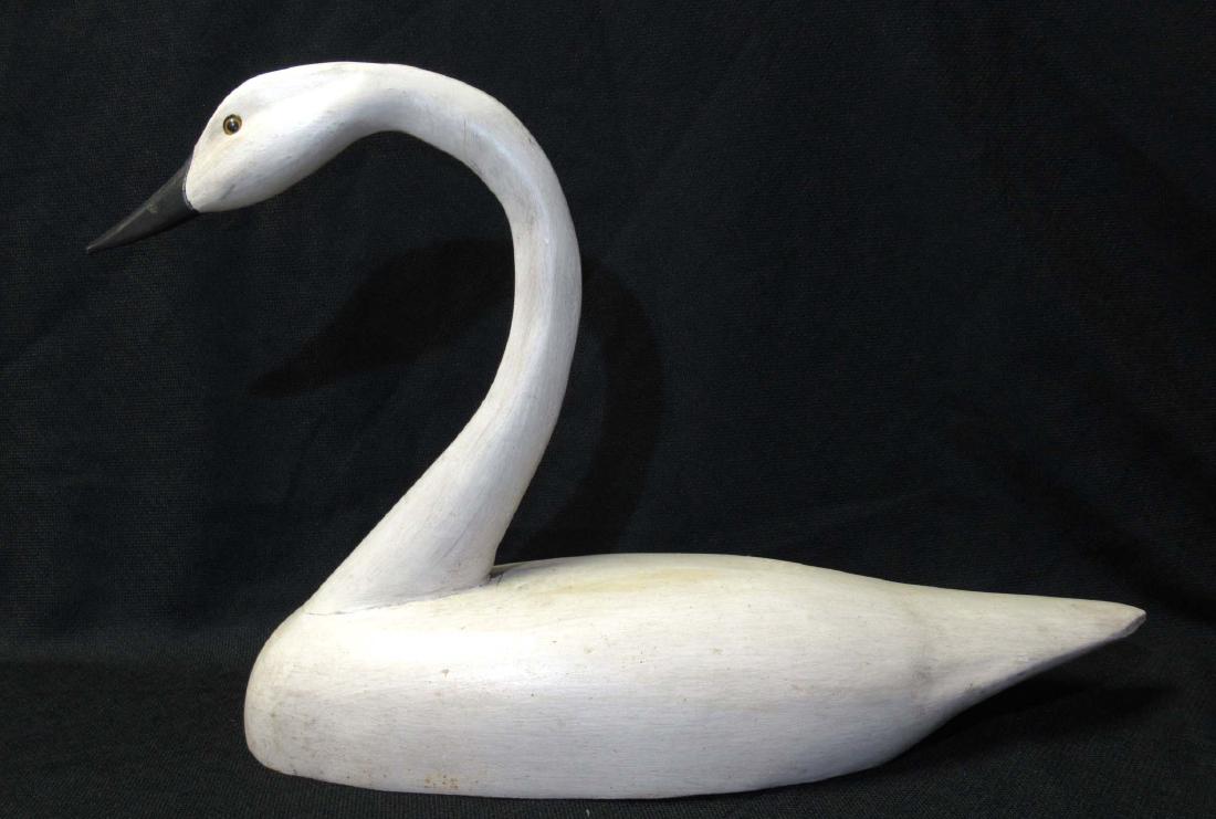 Wooden Swan Decoy: 22"L x 13 1/2"T