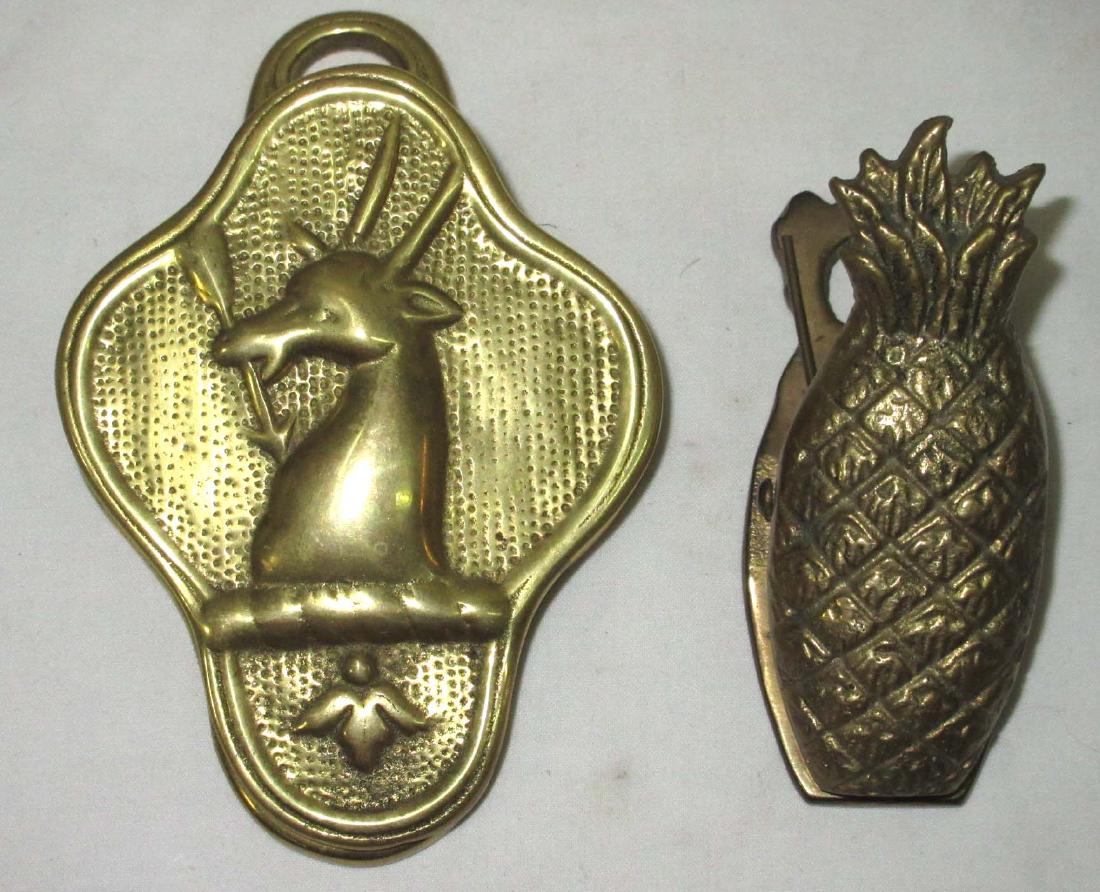 2 Vtg. Brass Letter Clips: 3" & 4 1/2"
