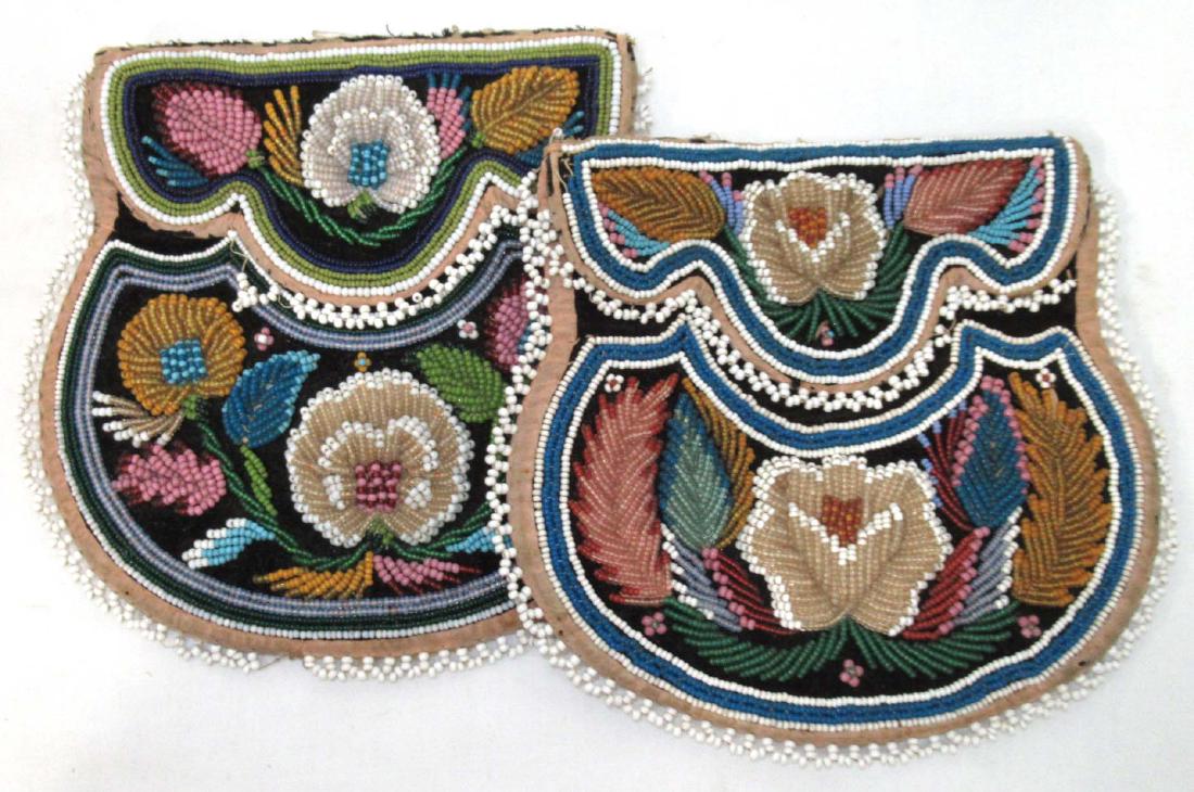 (2) Native American Pattern Beaded Pouches (1 of 4)
