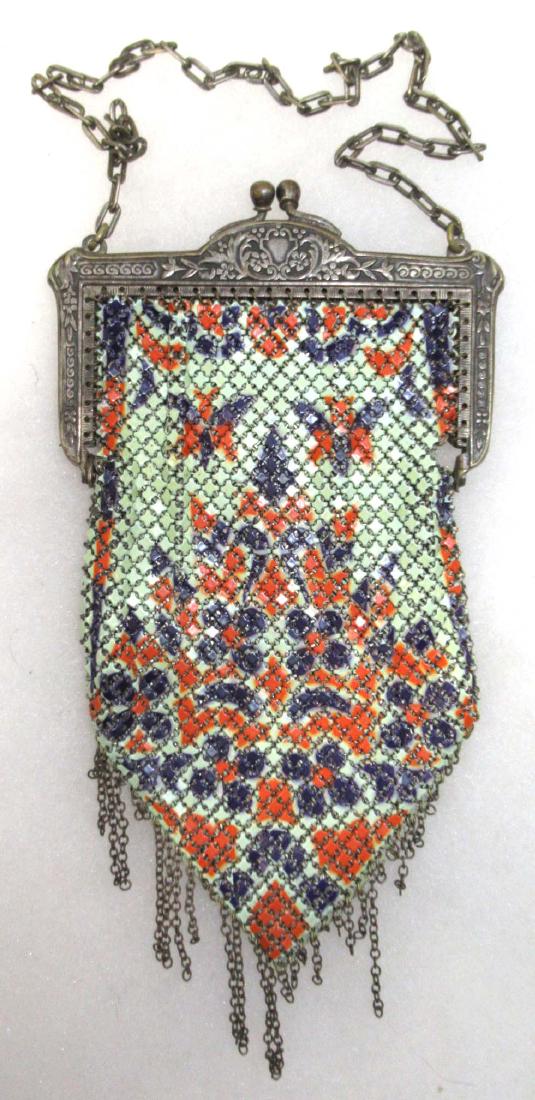 1920's Enameled Armour Mesh Purse (1 of 5)