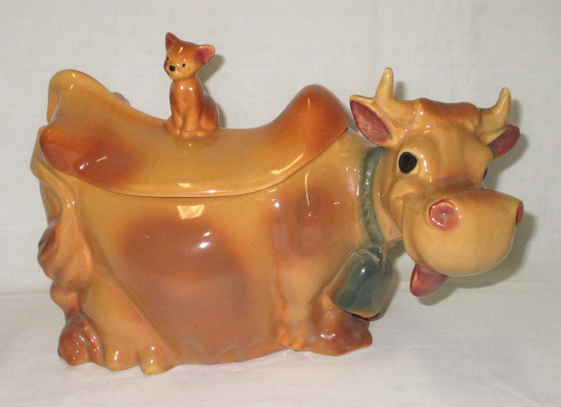 Cow Cookie Jar: 8 1/2"T x 13" x 8 1/2"
