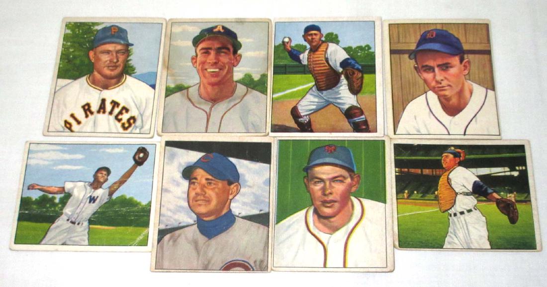 (8) 1950 Bowman Baseball Cards (1 of 1)