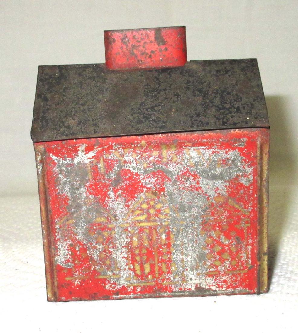 Early Soldered Tin Bank (1 of 3)