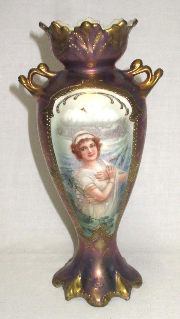 RS Prussia Red Mk. Portrait Vase (1 of 4)