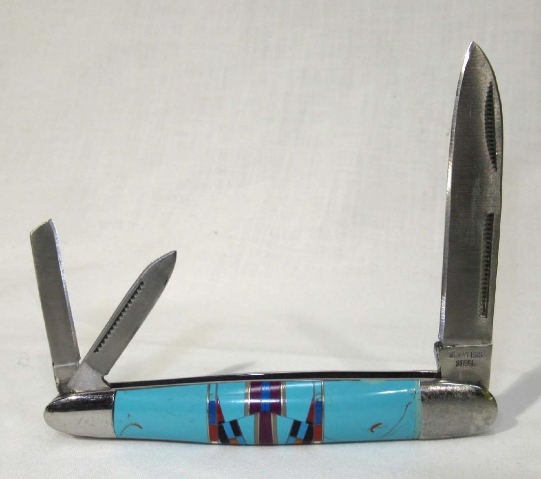 4" Turquoise Handle Pocket Knife (1 of 2)