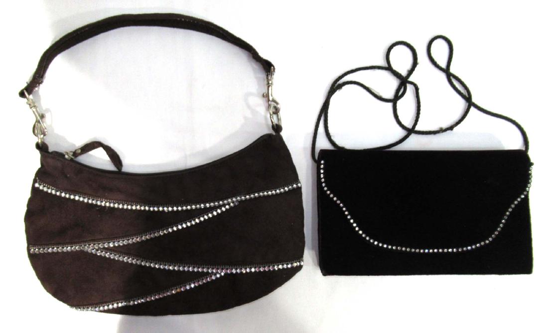 Day & Night Suede & Velvet Rhinestone Studded Bags (1 of 4)