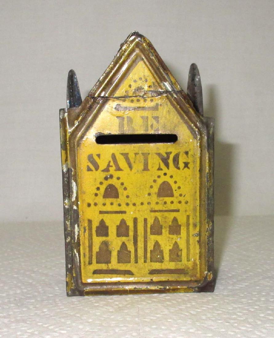 Early Soldered Tin Coin Bank (1 of 2)