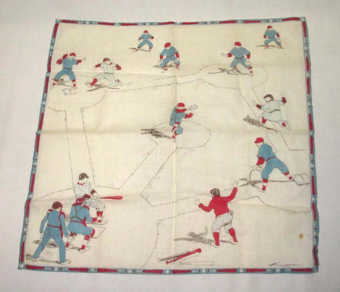 1950's Baseball Players Handkerchief (1 of 5)