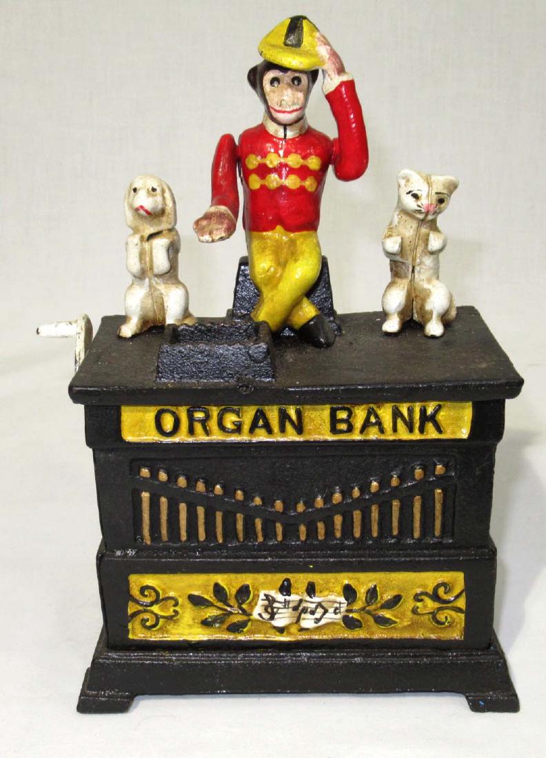 Modern C.I. Organ Mechanical Bank (1 of 2)