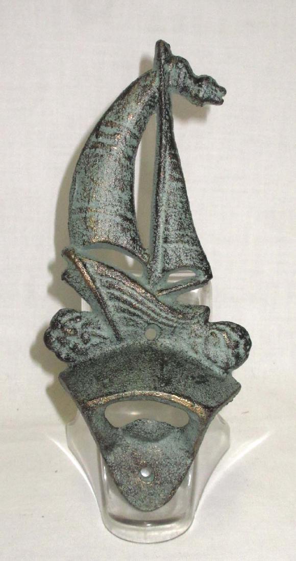 C.I. Sail Boat Bottle Opener: 7 1/2"T x 3 1/4"W