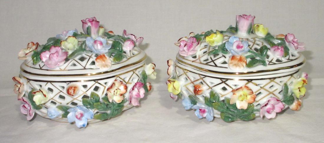 2pc KPM Vanity Boxes: 4"T x 5 1/2"W