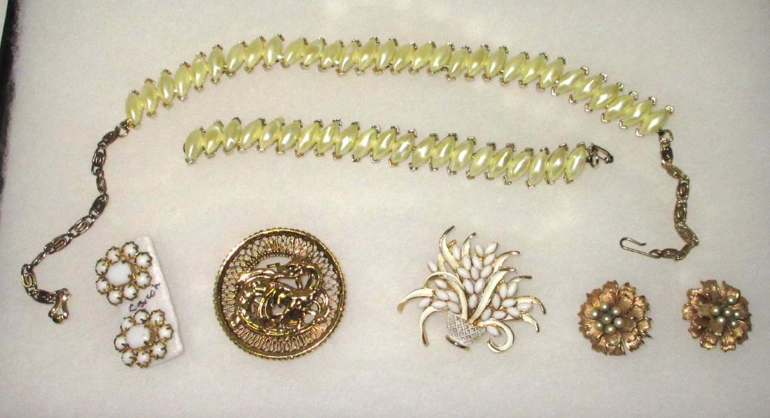 Art, Star, Marvella, Czechoslovakia 6pc Jewelry: Inc. (2) ART Pin's - STAR Neck & Brac Set - Marvella Earrings & Czech. Earrings