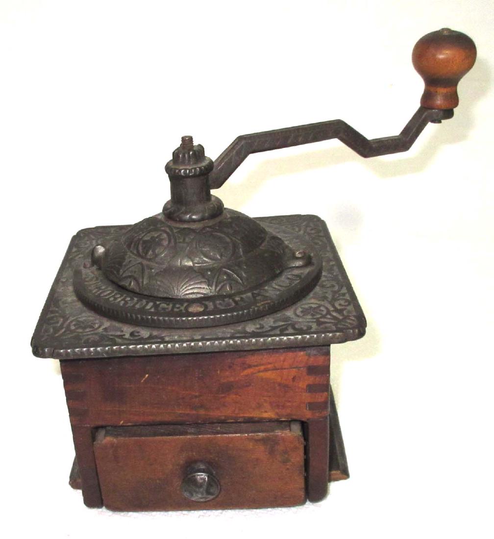 Logan & Strobridge Coffee Grinder: 5"T x 7" w/ 6" handle