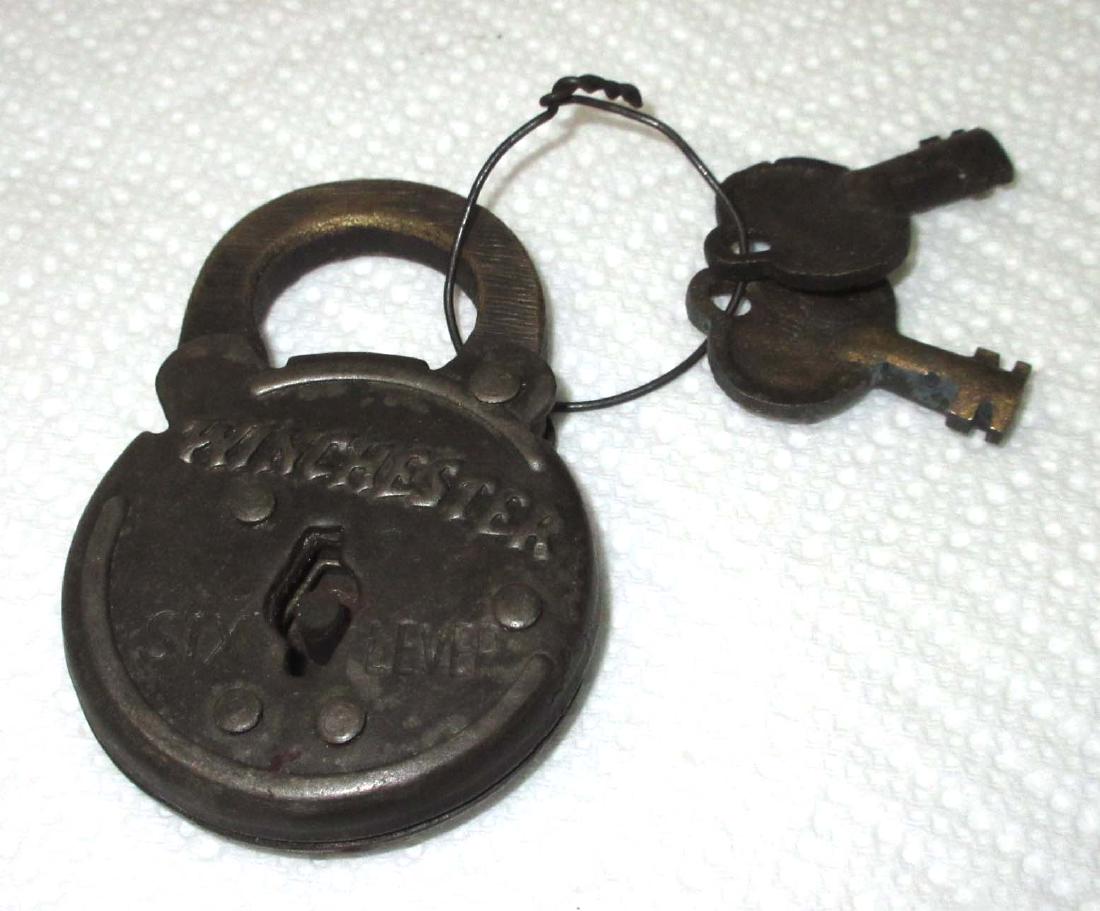 Modern Winchester Lock w/ Keys: 3" x 2"