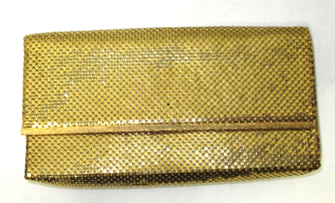 Whiting & Davis Gold Armor Mesh Envelope Clutch, Snap: 4"T x 7 1/2"W, Snap Closure