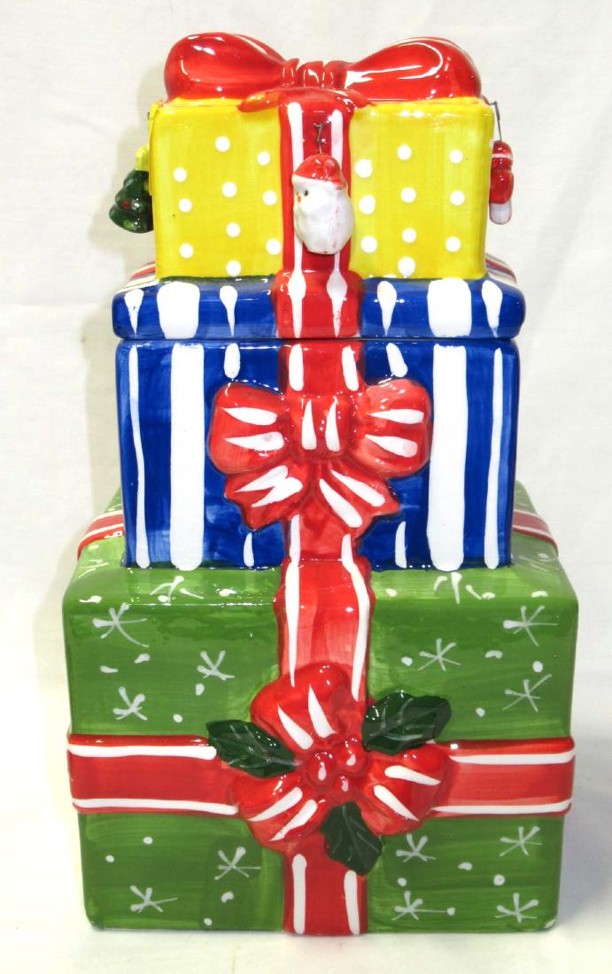 Christmas Cookie Jar: 13"T x 7 1/4" x 5 1/2"
