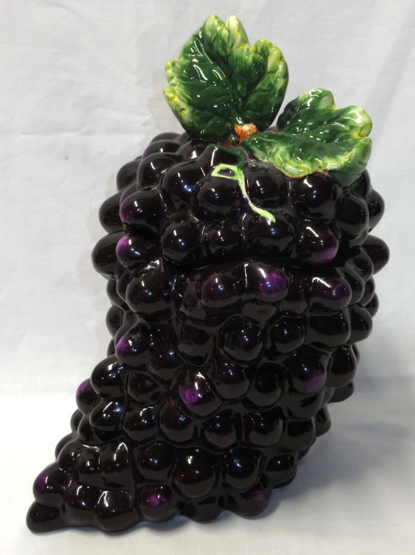 Grapes Cookie Jar: 11"T x 8"