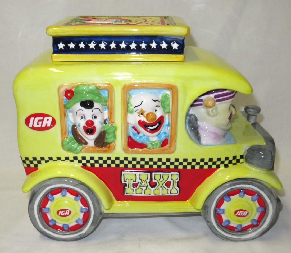IGA Circus Daze Cookie Jar: 9"T x 10 1/2" x 6 3/4"