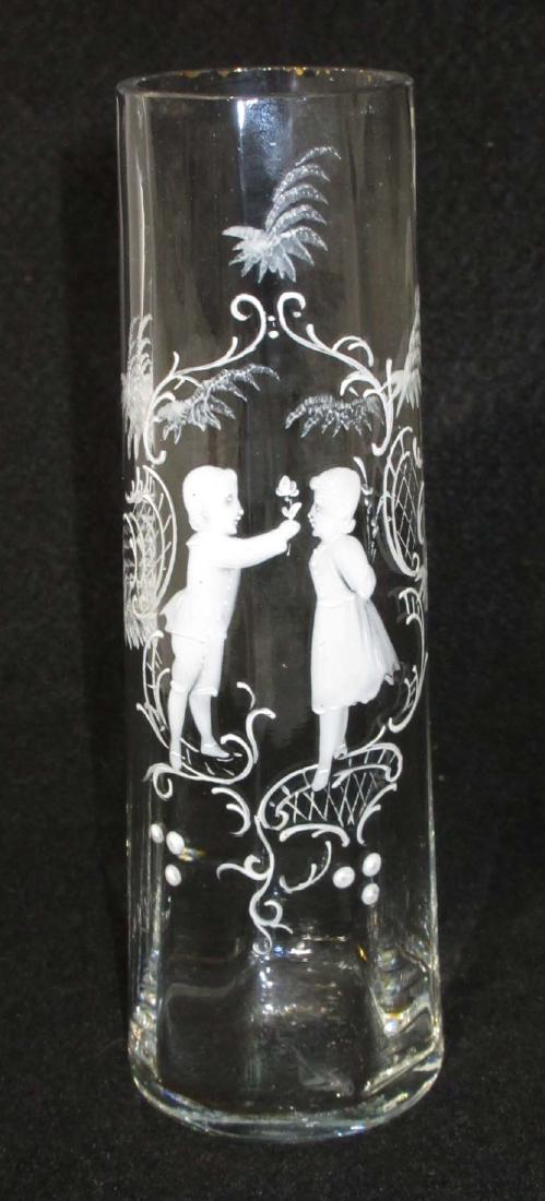 Vtg. Mary Gregory Vase: 7"T x 2 1/4"W