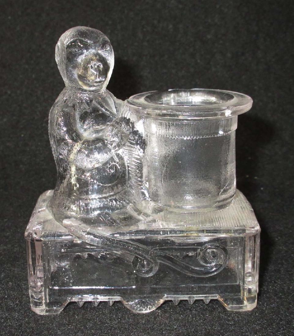 Vtg. Monkey Toothpick/Match Holder: 4"T x 3"W