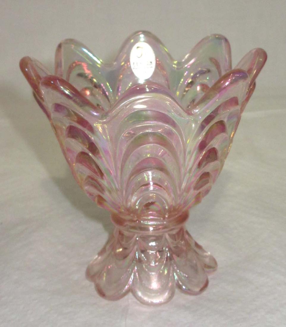 Fenton Iridescent Vase: 5"T x 4 1/4"W