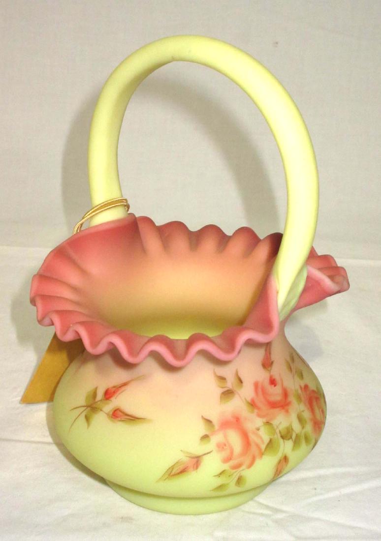 Fenton Burmese Basket: 7 1/2"T x 5 1/4"W