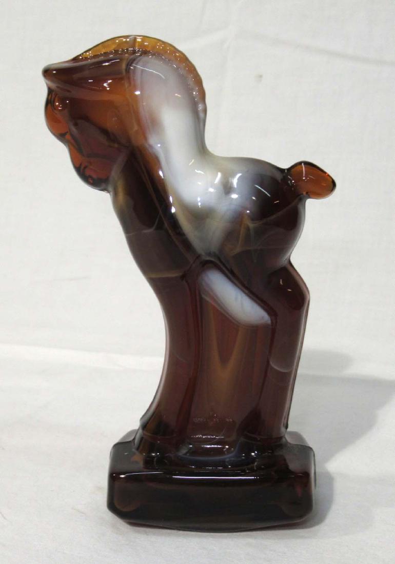 Heisey by Imperial Chocolate Slag Horse: 5"T