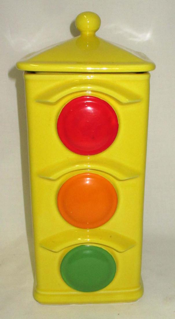 Stop Light Cookie Jar: 11"T x 5"W