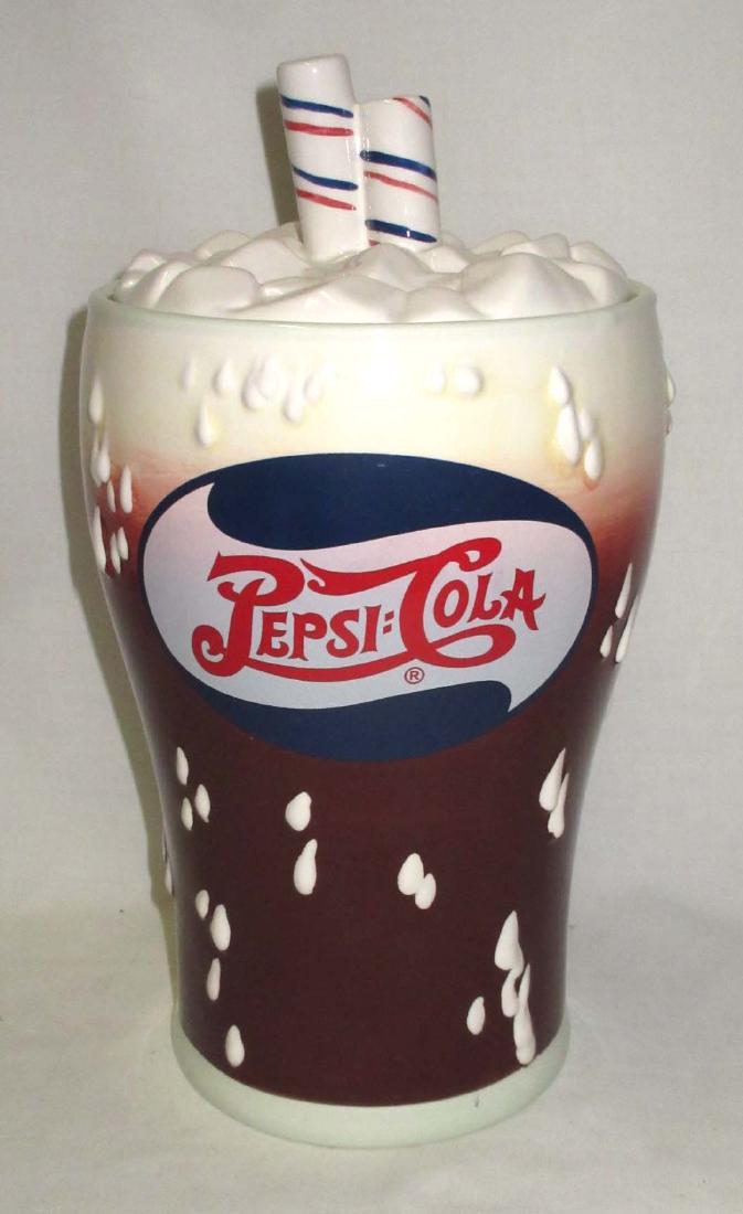 Pepsi Cola Cookie Jar: 12"T x 7"W