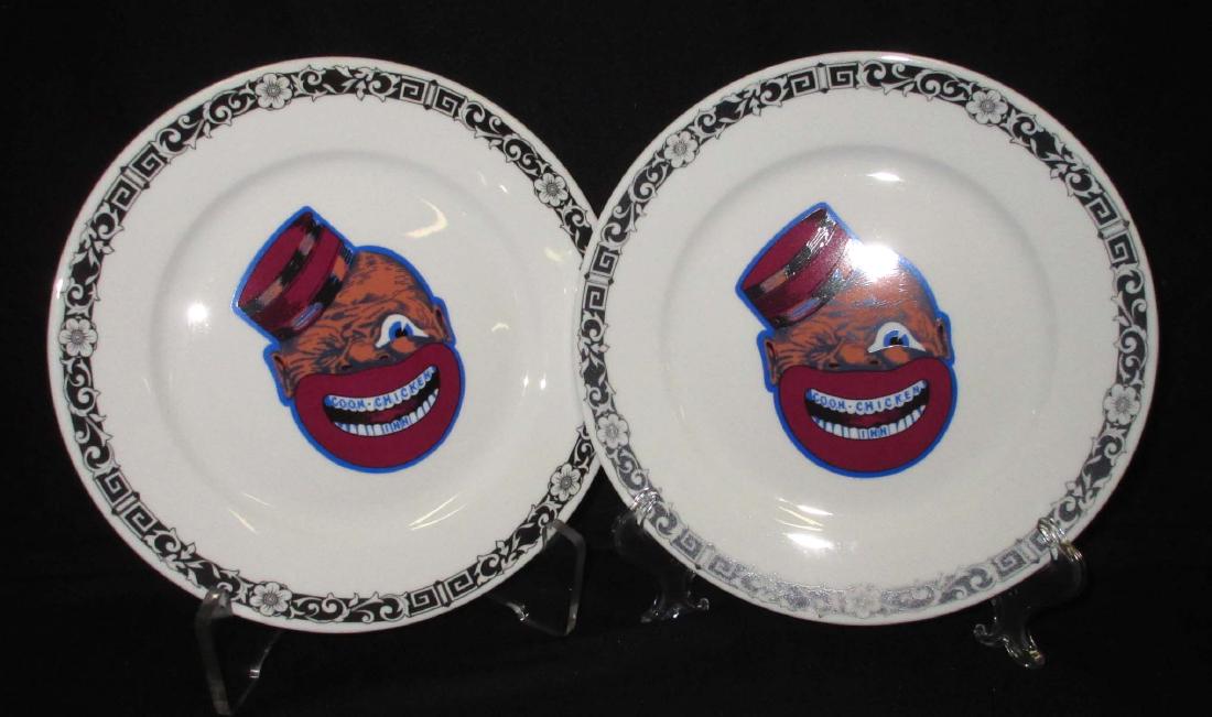 2 modern Coon Chicken Inn Plates: 9" each