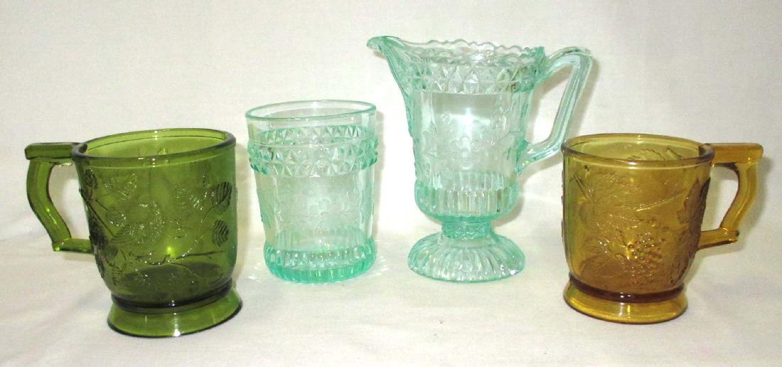 4pc Colored EAPG: 3 1/2" - 5 1/2"T