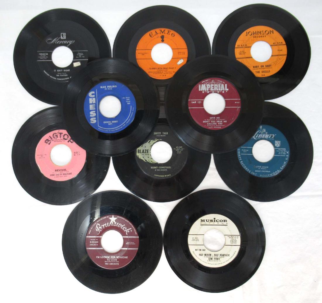 10 Early Rock'n Roll 45rpm Records: Inc. Fats Domeno & Chuck Berry