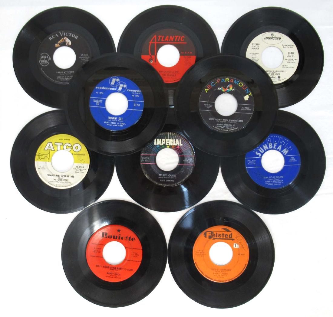 10 Early Rock'n Roll 45rpm Records: Inc. Jerry Lee Lewis & The Coasters