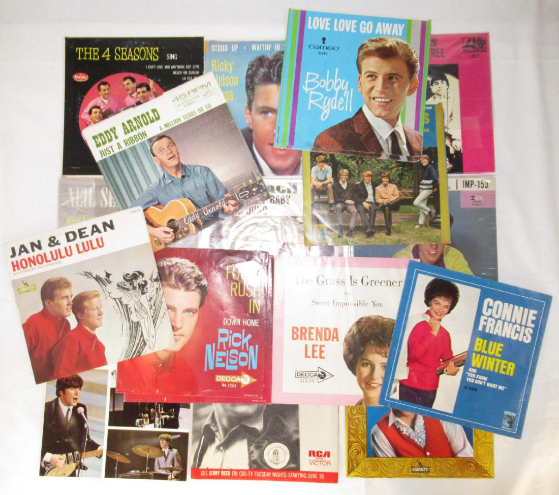 24 45rpm Sleeves Only: Inc. Beach Boys, The Rascals, Johnny Burnette, Ricky Nelson, 4 Seasons, & Beatles
