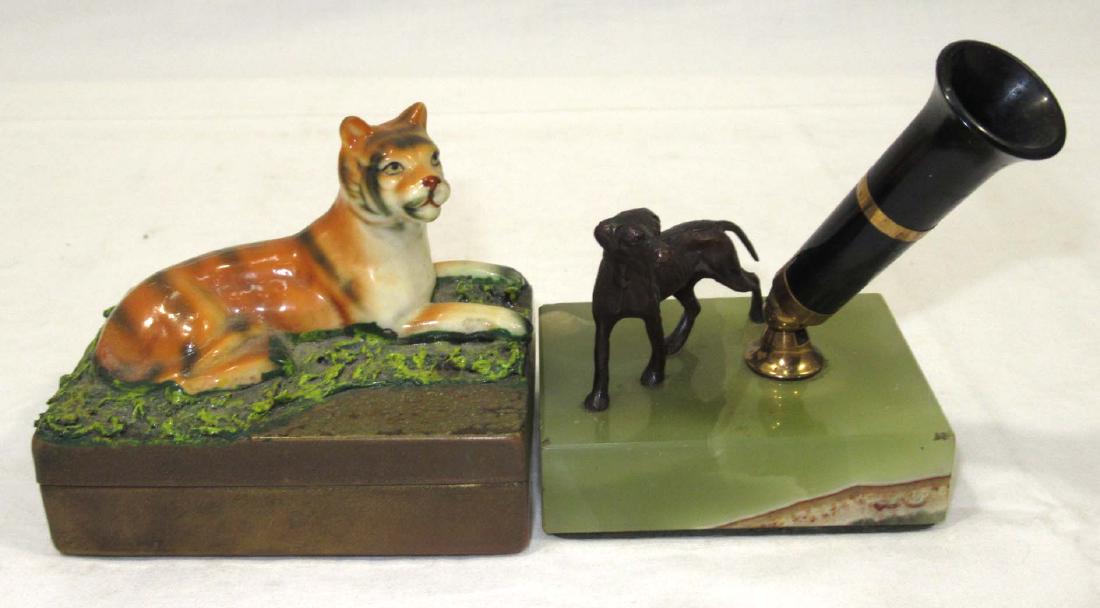 Animal Pen Holder & Tiger Box: 3 1/2" x 2 1/2", 3" x 2 1/4"