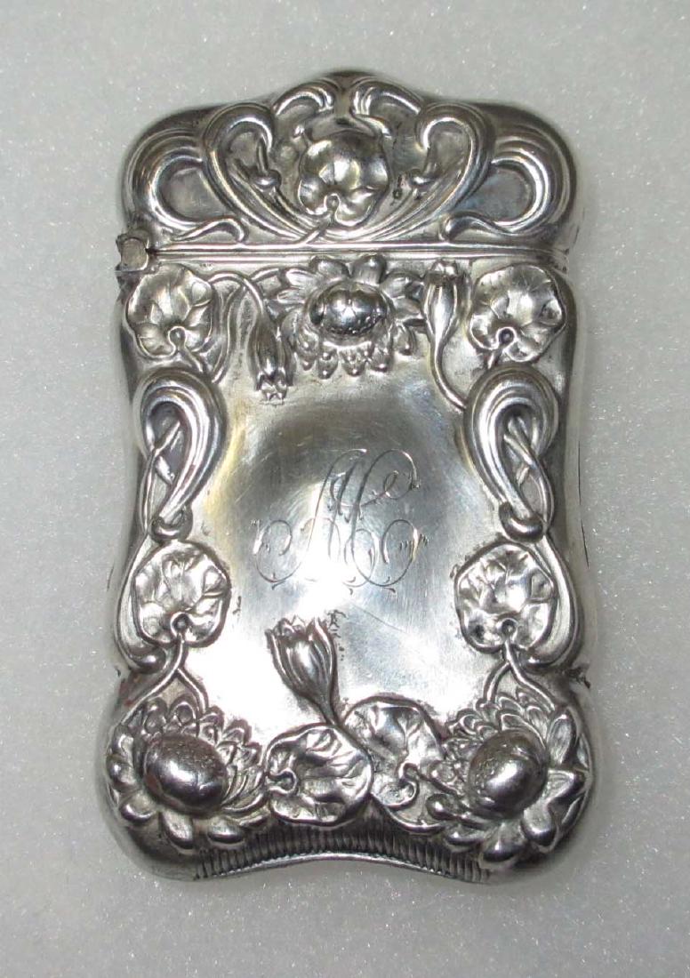 Sterling Silver Vesta: 2 3/4"T x 1 1/2"W