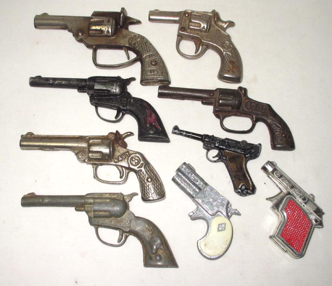 Lot of Cap Pistols: 9pc. 3"L - 5 1/2"L
