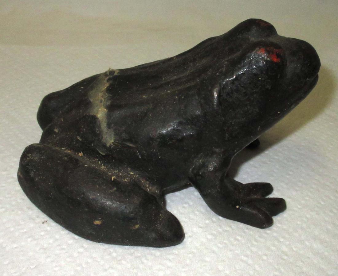 Antique Cast Iron Frog Door Stop: 3"T x 5 1/2"W