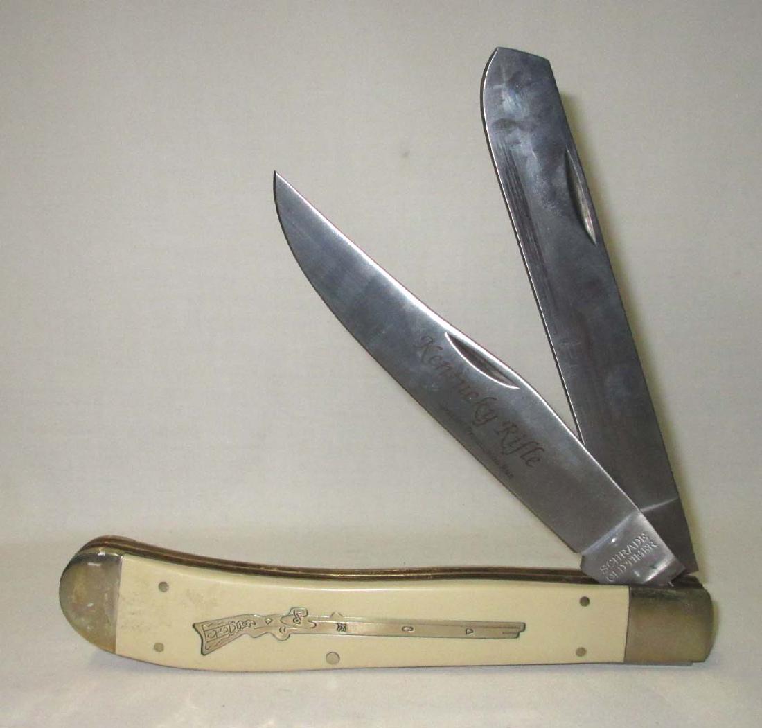 Lg. Display Mdl. Schrade "Kentucky Rifle" Pocket Knife: 8 1/8"
