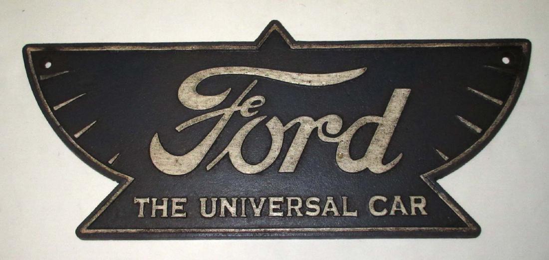 Modern Cast Iron Ford Plaque: 6 1/2"T x 15"L