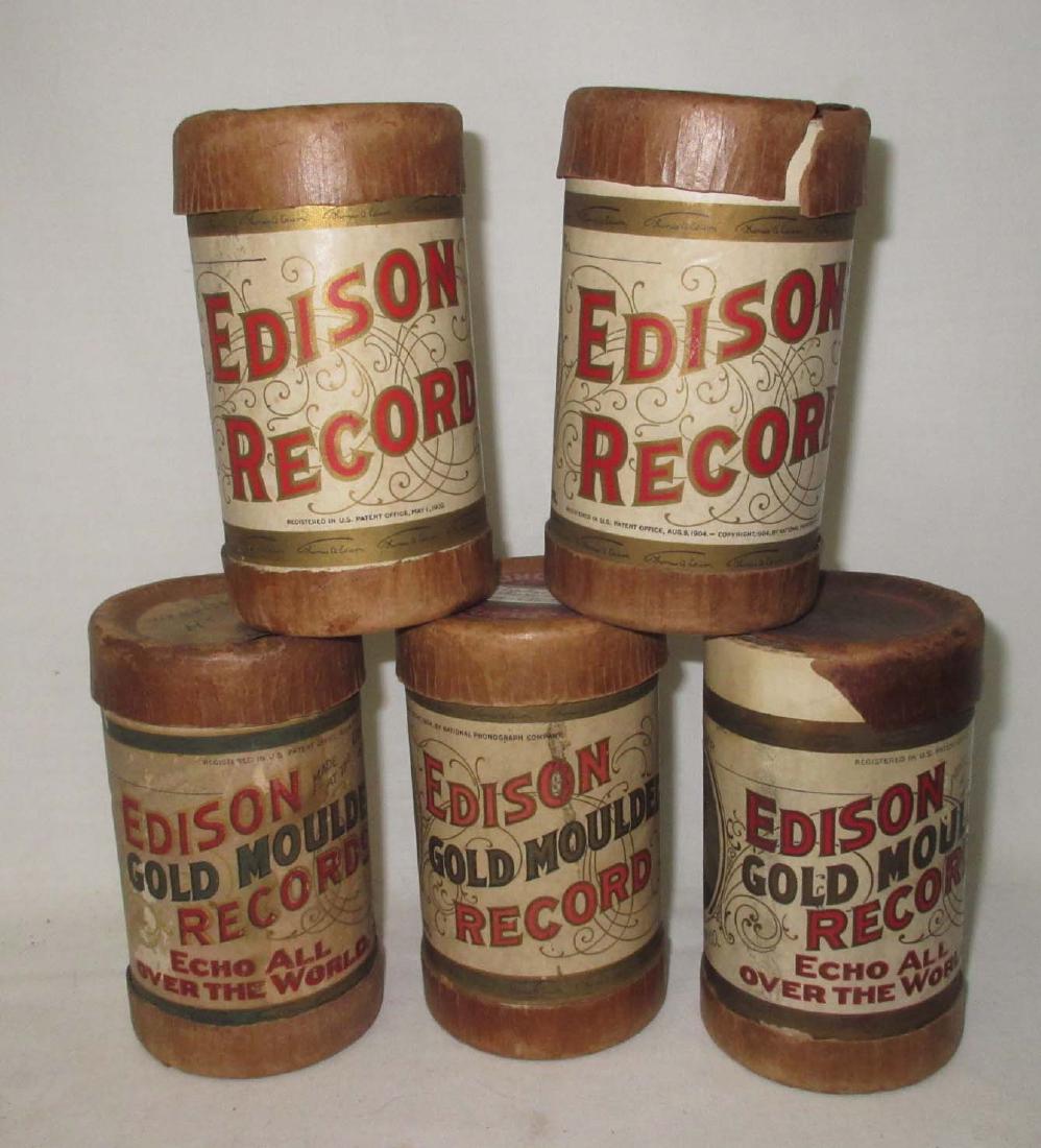 4 Edison Cylinder Records: 4 1/2"