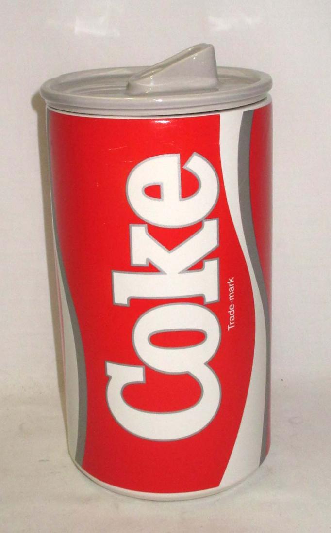 Coke Cookie Jar: 10 1/2"T x 5 1/4"W