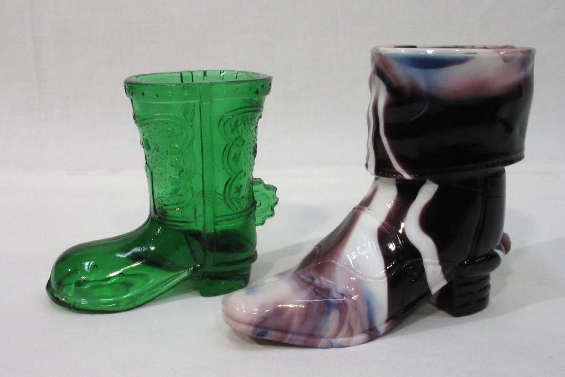 2 Cowboy Boot Toothpick Holders: 3" & 3 1/4"T